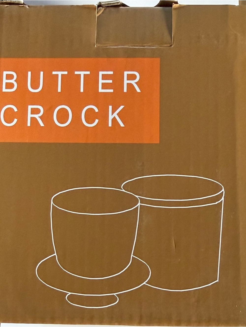 Ceramic Butter Crock - Brown